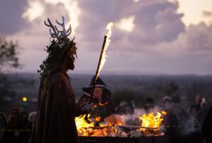 Pagan celebrating Samhain